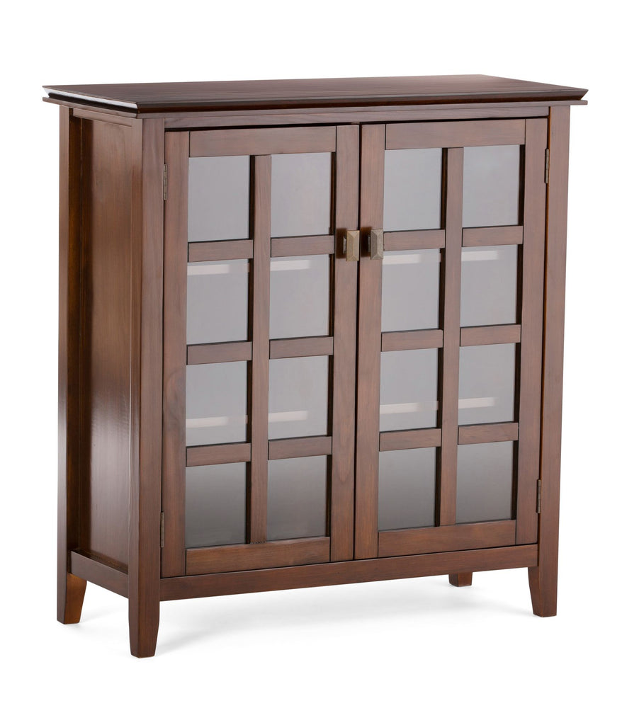 Artisan 38 inch Wide Solid Wood Medium Storage Cabinet in Russet Brown