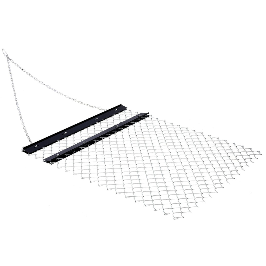 ATV Drag Harrow 3.6'x5', Chain Harrow for Landscape Leveling or Sod Prepping, Durable UTV Tractor Attachment Seed Harrow for Gravel Driveway, Field, Yard, Farm, Garden Black