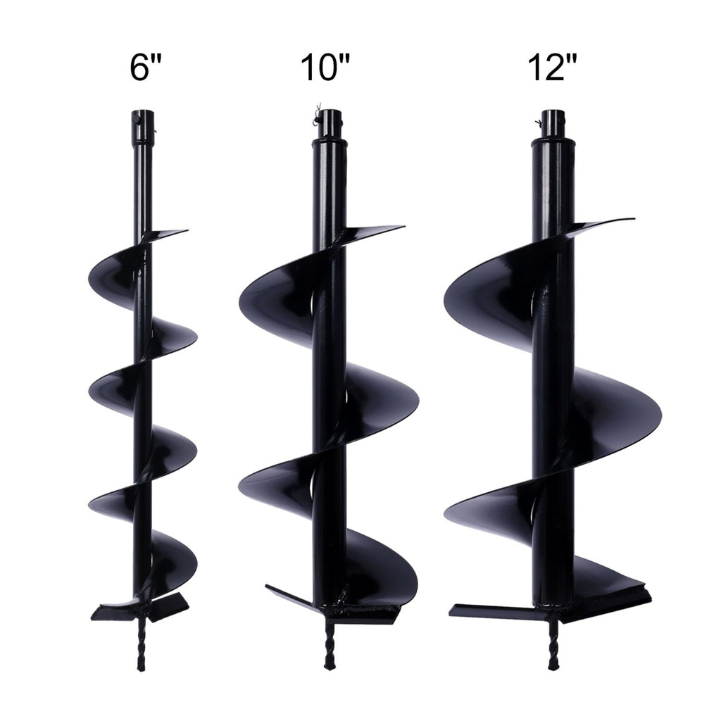 Auger Drill Bit for Planting Hole, Bulb Bedding Digging Post Hole Planting Tool for 3/4" Shaft Auger,Hole Digger Replacement Auger Bits Earth Auger Digging Bit 6IN+10IN+12IN