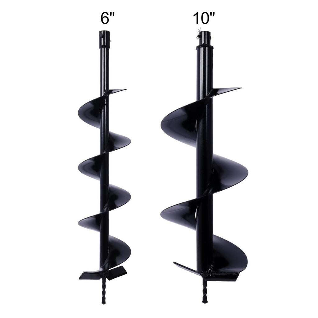 Auger Drill Bit for Planting Hole, Bulb Bedding Digging Post Hole Planting Tool for 3/4" Shaft Auger,Hole Digger Replacement Auger Bits Earth Auger Digging Bit 6IN+10IN