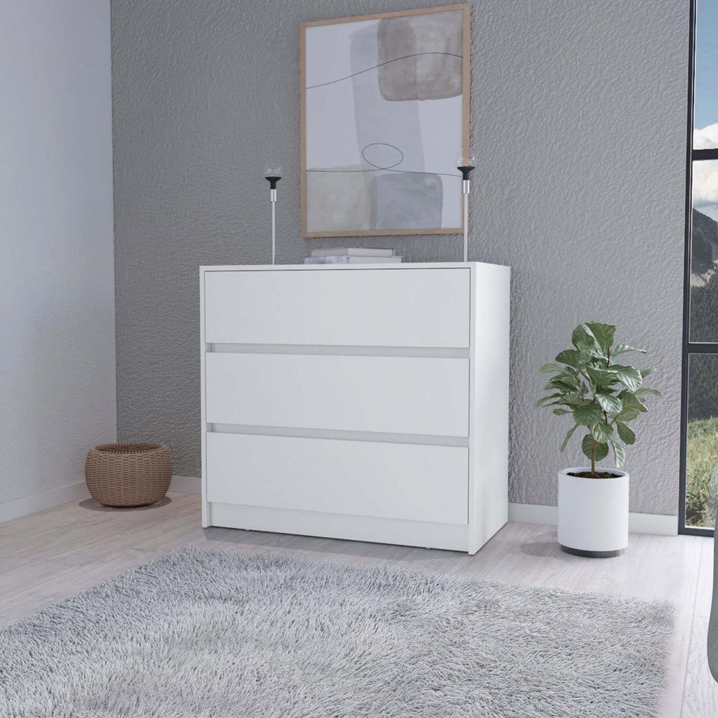 Avra 3 Drawer Dresser, Manufactured Wood Top and Front Chest of Drawers