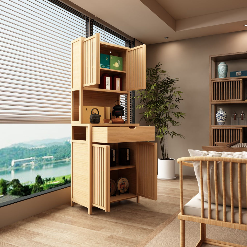 BAMBOO TEA CABINET