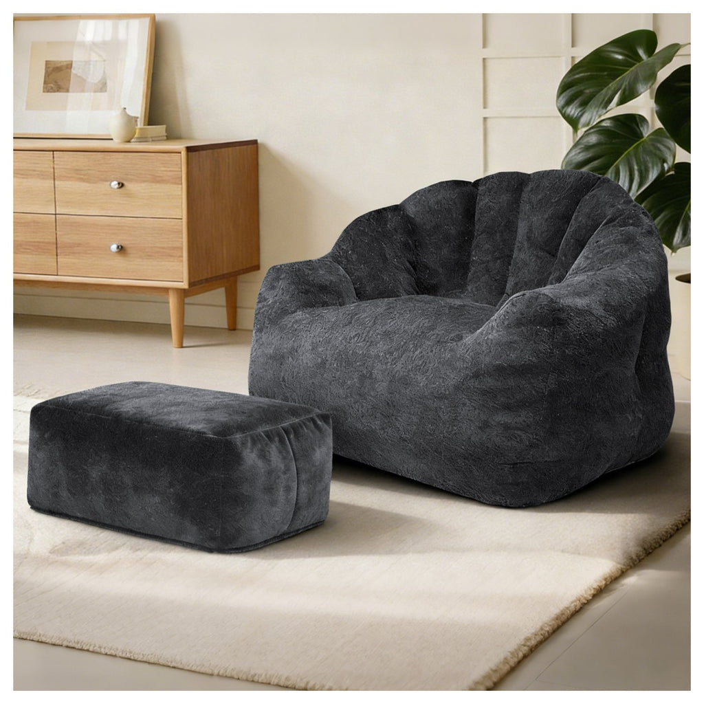 Bean bag chair, armrest bean bag sofa chair filled with high-density foam, comfortable lazy sofa chair, adult bean bag chair for the living room, bedroom reading.