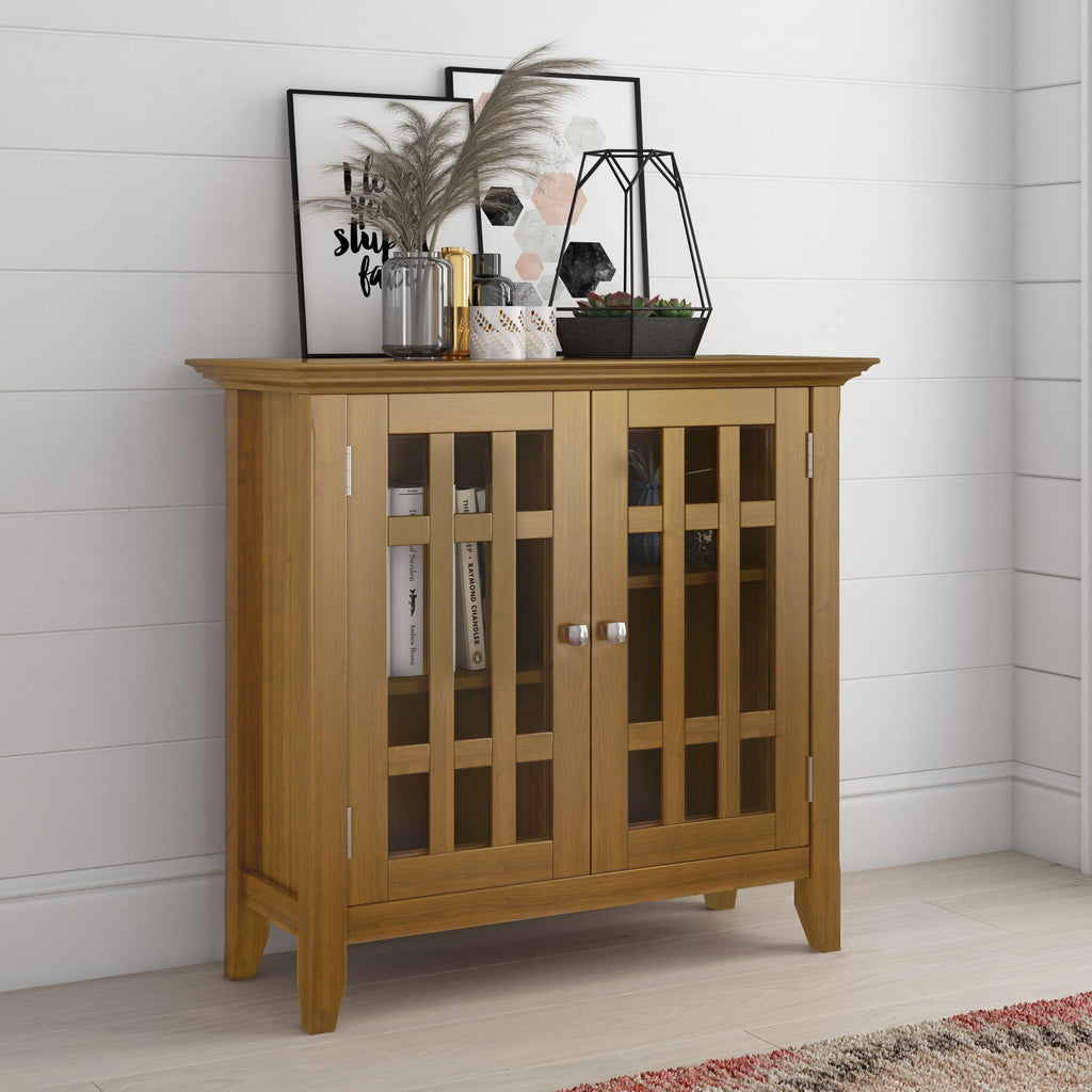 Bedford - Low Storage Media Cabinet - Light Golden Brown