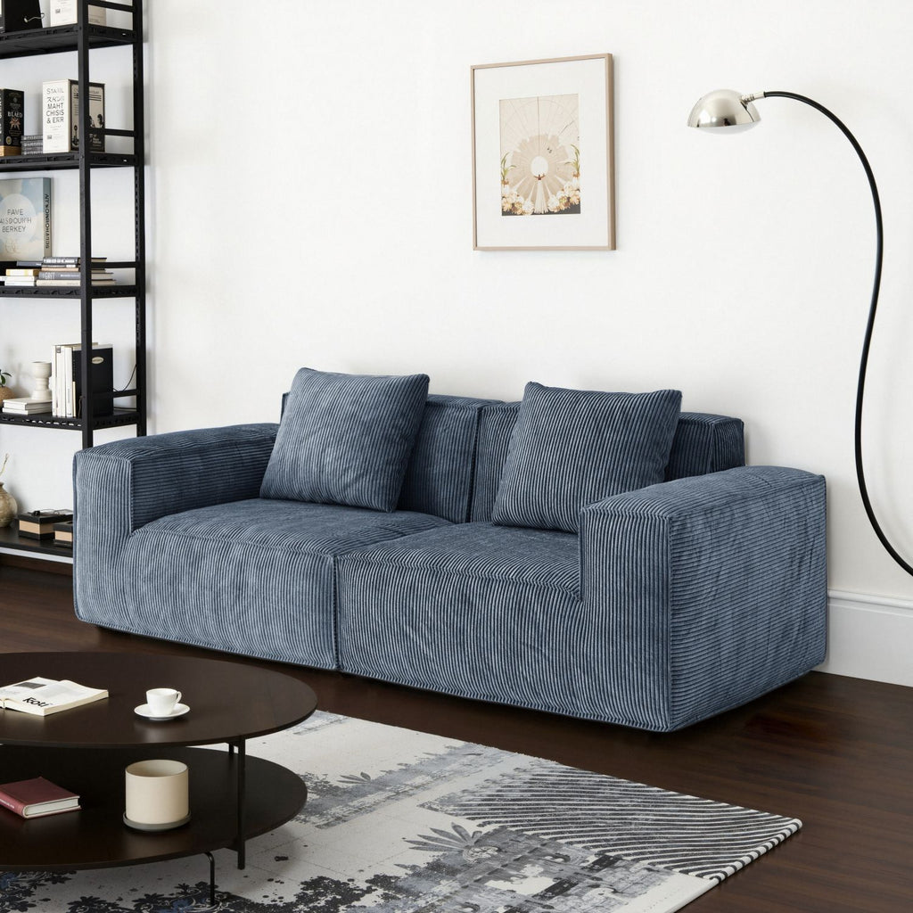 Belfin Modular Sectional Sofa, Convertible Tofu Block Sofa Floor Sofa Bed Armrest Comfy Sofa Bed Compressed Sofa Compression Sofa for Living Room Bedroom - Chenille Fabric Gary