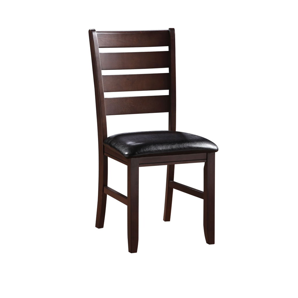 Black and Cherry Ladder Back Side Chairs (Set of 2)