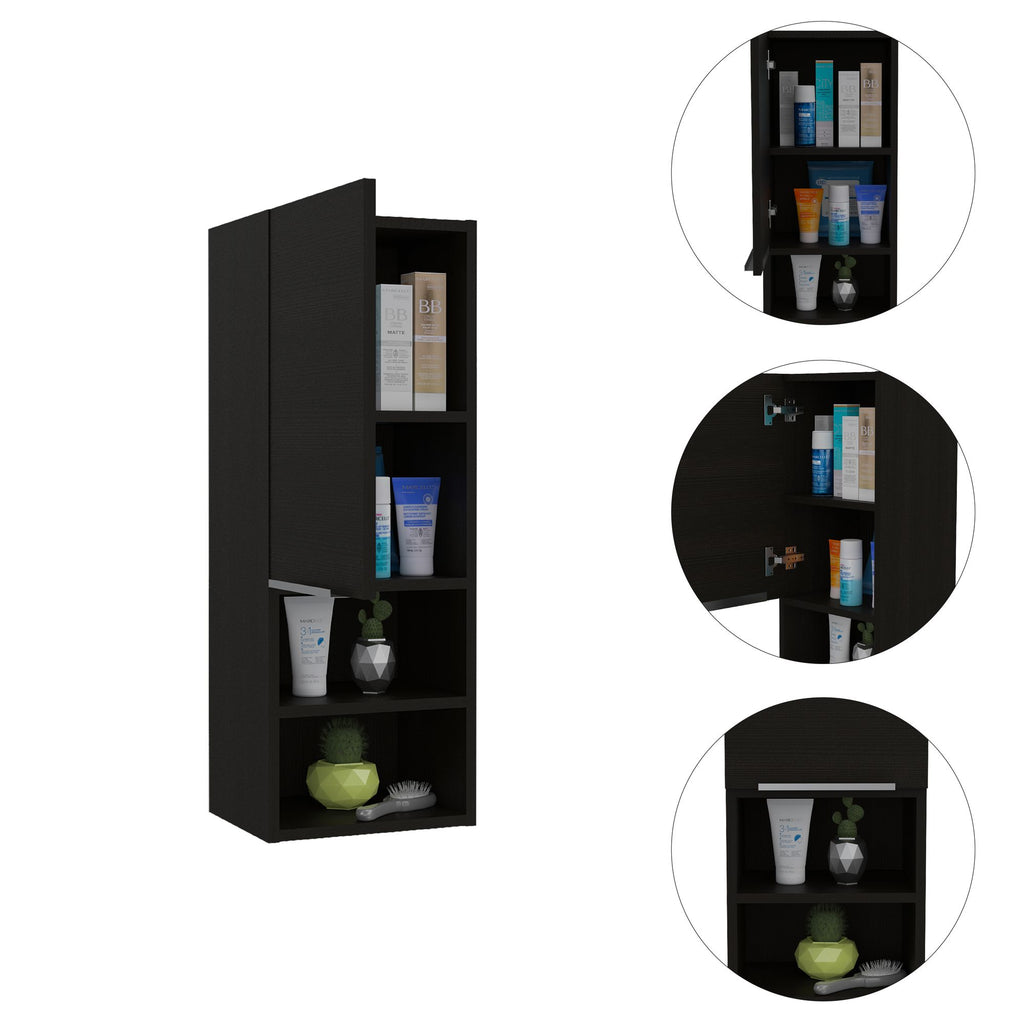 Black Wengue Rectangle 2-Shelf Medicine Cabinet