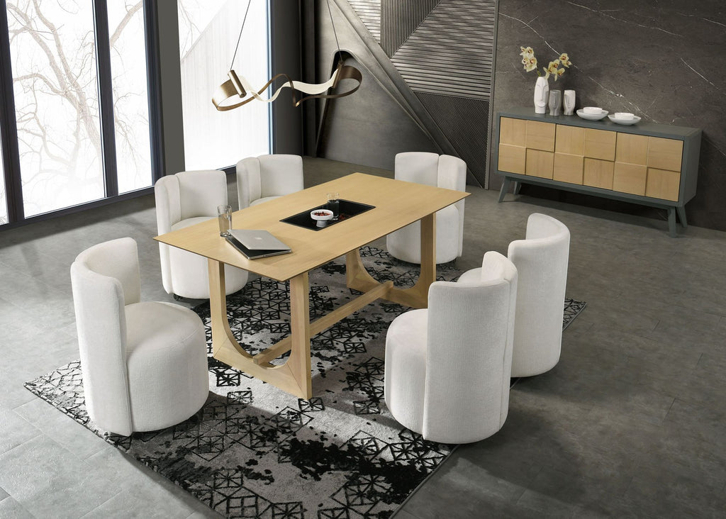 Blayde Natural Finish Dining Table