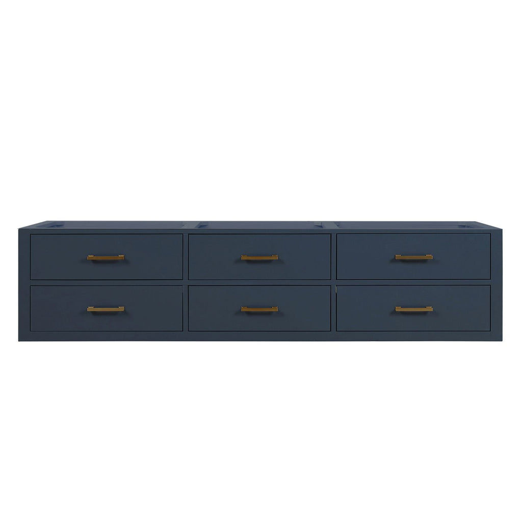 Blue Double Bath Vanity 80 in. W x 22 in. D