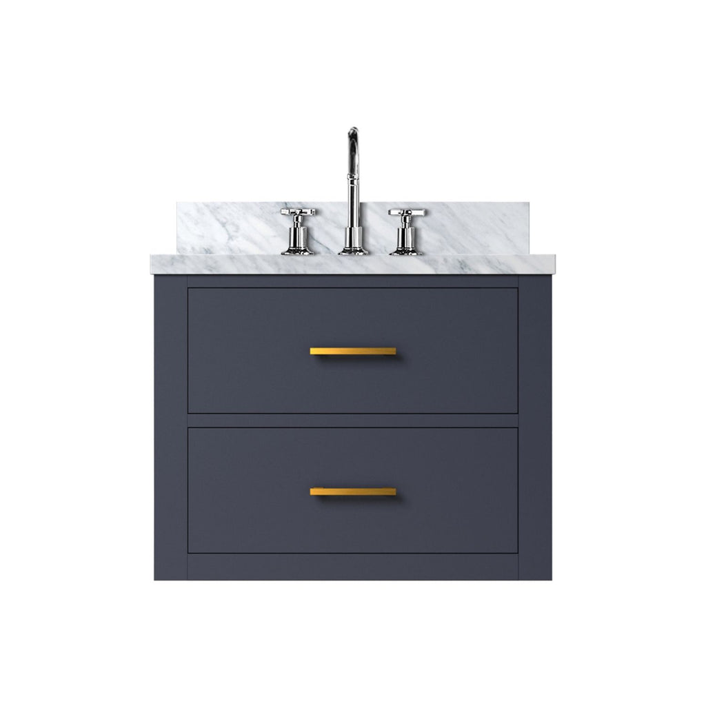Blue Single Bath Vanity 24 in. W x 18 in. D, Acrylic Top, and Faucet Set