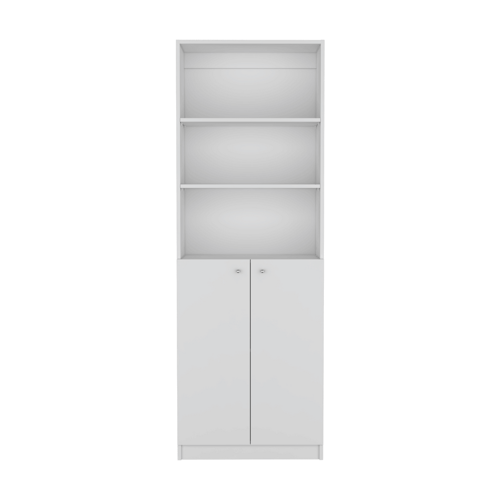 Bookcase Dual-Door Benzoni, Office, White