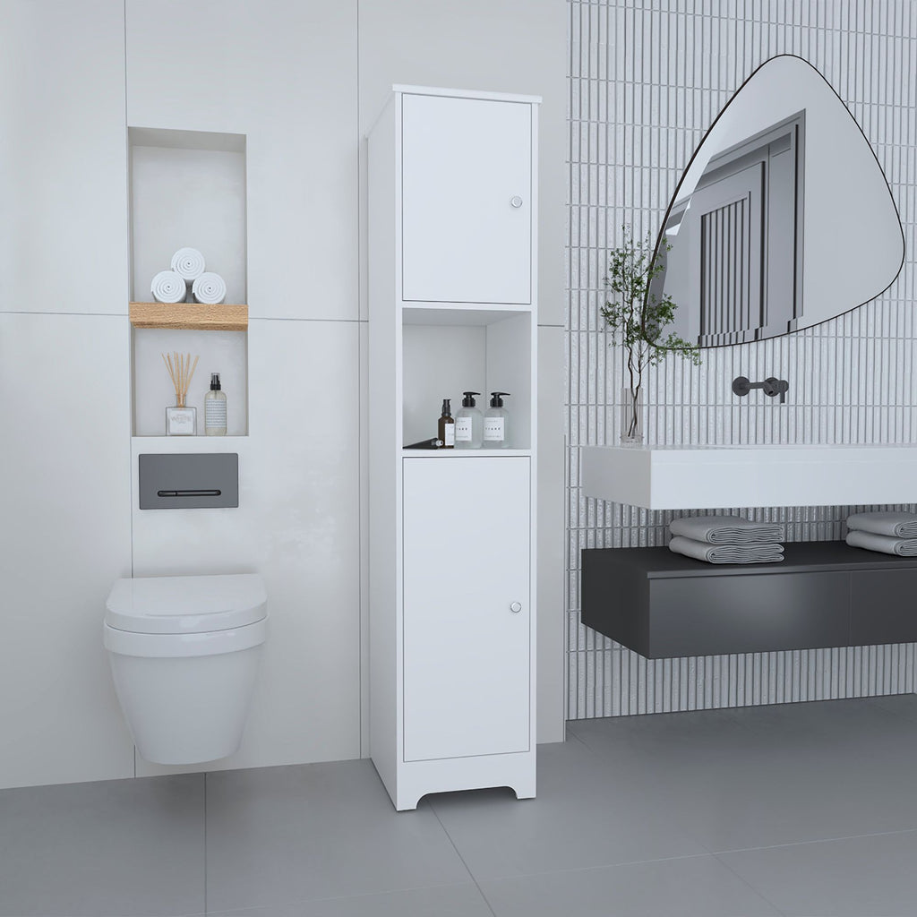 Brighton 1-Shelf Linen Cabinet White