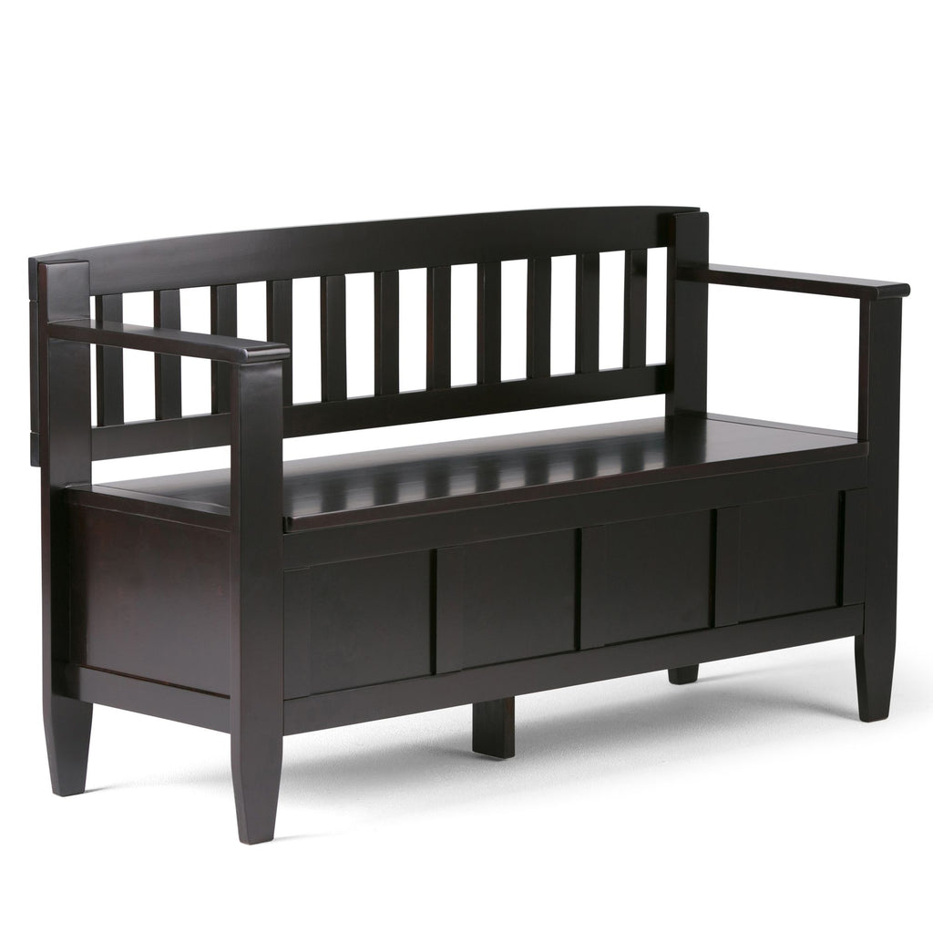 Brooklyn - Entryway Storage Bench - Coffee Brown