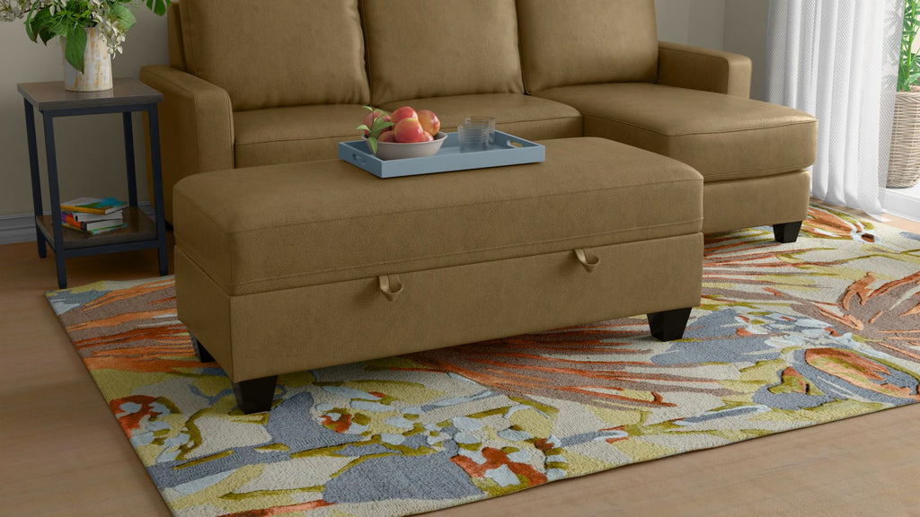 Brown Storage Ottoman