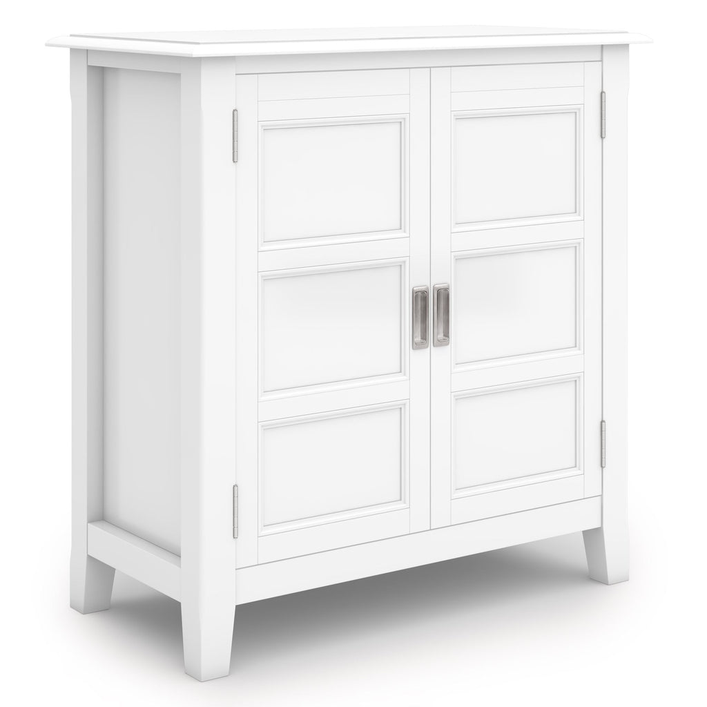 Burlington 30 inch Wide Solid Wood Low Storage Cabinet in White
