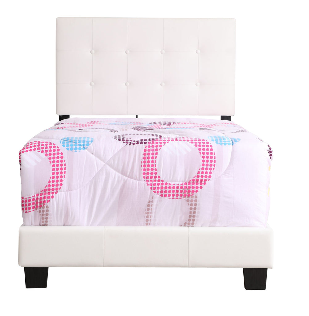 Caldwell G1305-TB-UP Twin Bed , WHITE