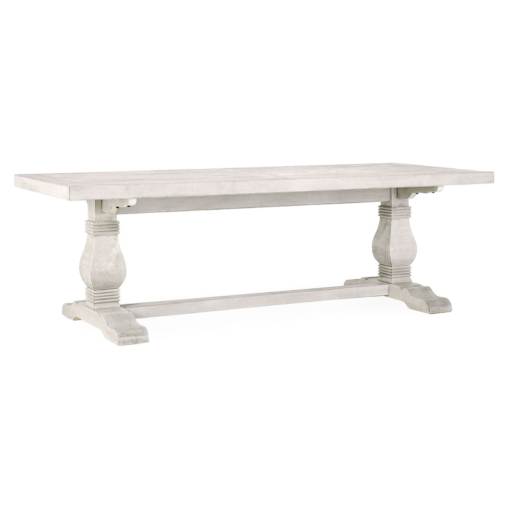 Caleb 94" Dining Table Distressed Ivory