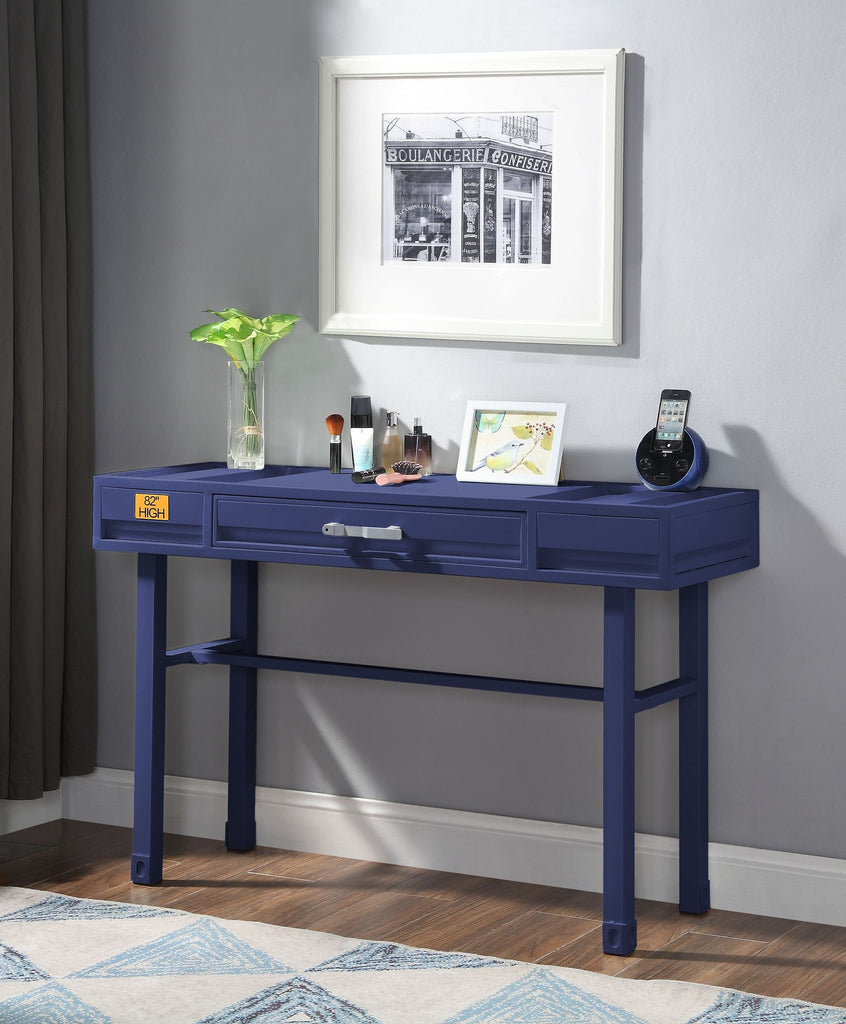 Cargo Blue Finish Vanity Desk