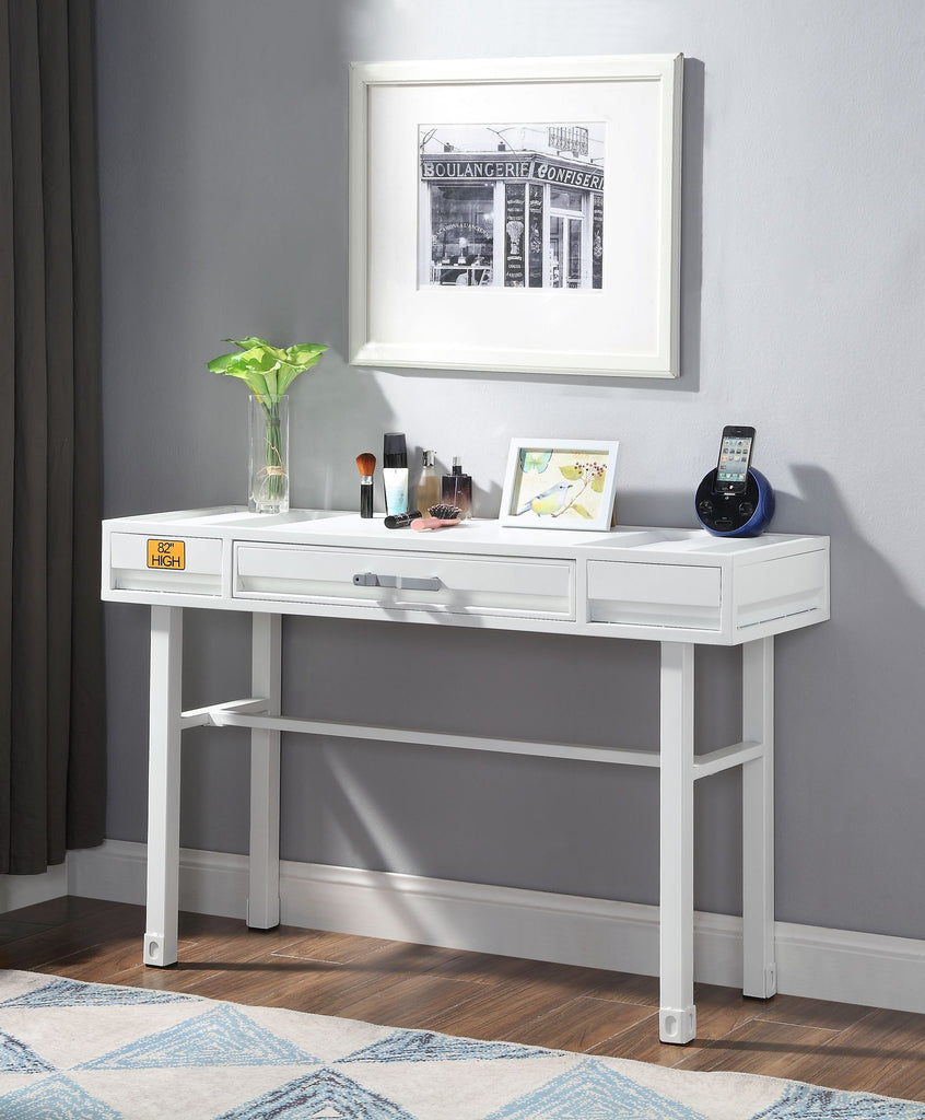 Cargo White Finish Vanity Desk