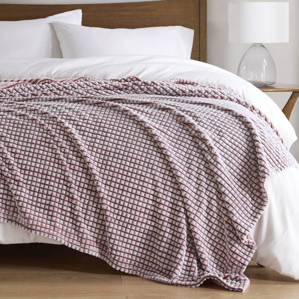 Carved Plush Blanket King