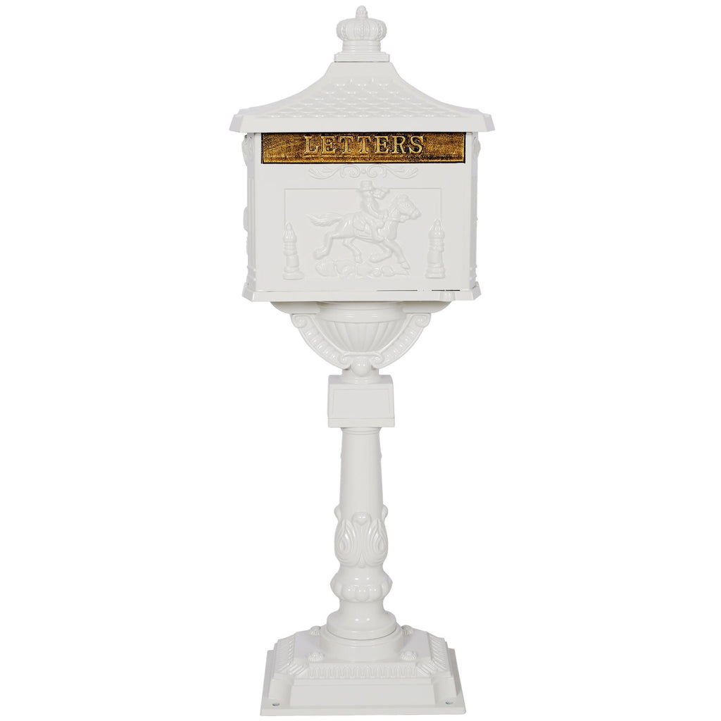 Cast Aluminum Mail Box,Postal Box , Mailbox Color White