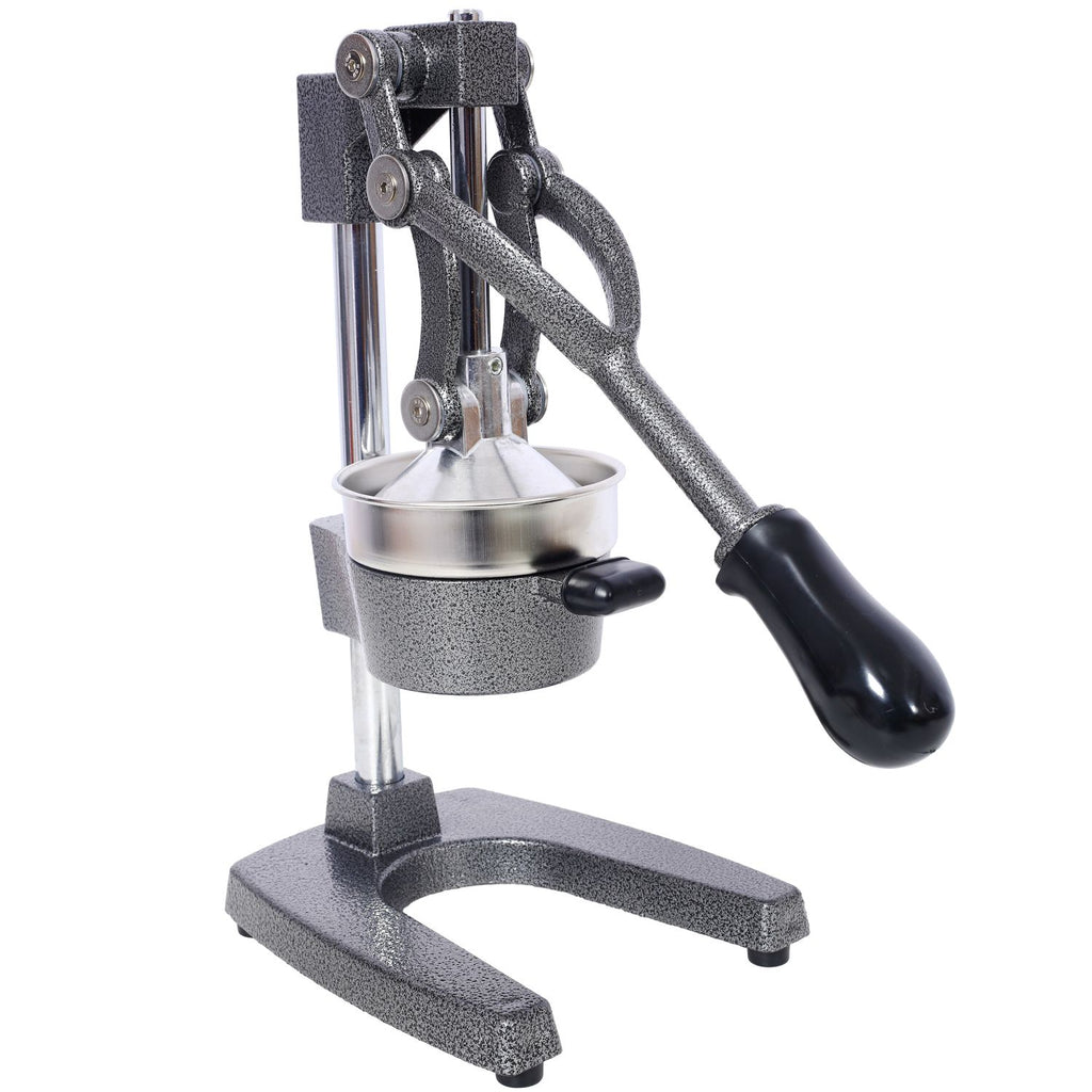 Cast Iron Citrus Juicer , Extra-Large Commercial Grade Manual Hand Press , Heavy Duty Countertop Squeezer for Fresh Orange Juice ,grey color