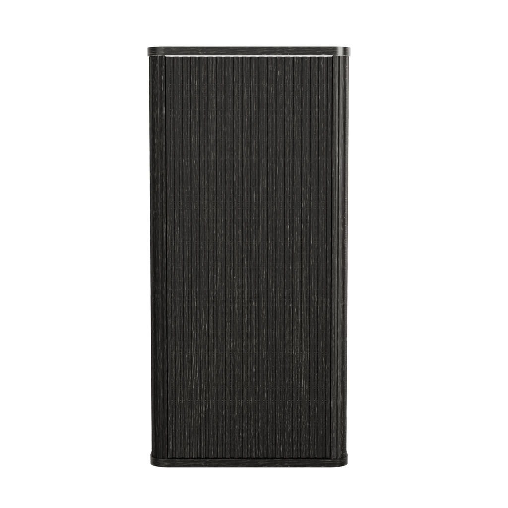 CC0414S308 Striped Brushed Black Oak FloatingBathroom Floating Side Cabinet, Wall-mounted Storage Cabinet for Small Spaces, Pre-assembled