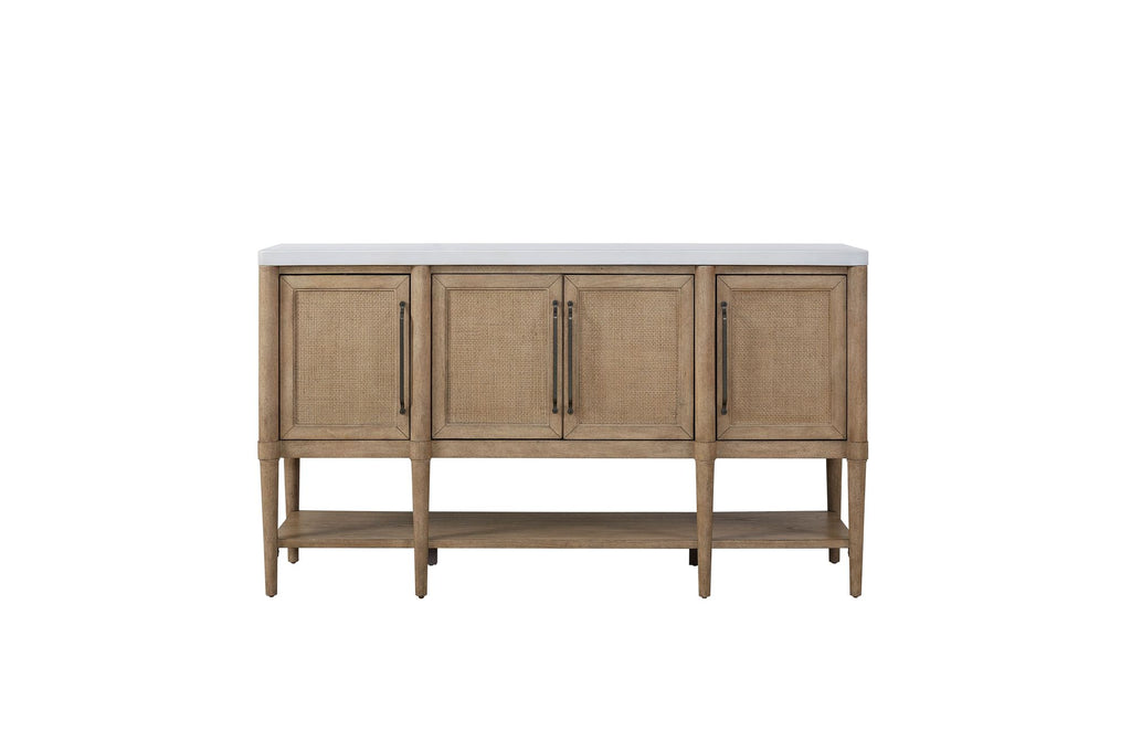 Cement Topped Server with Cane insets