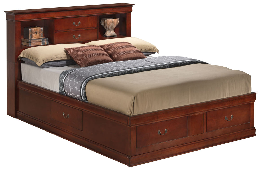 Charming Full Bed In Rich Cherry Finish