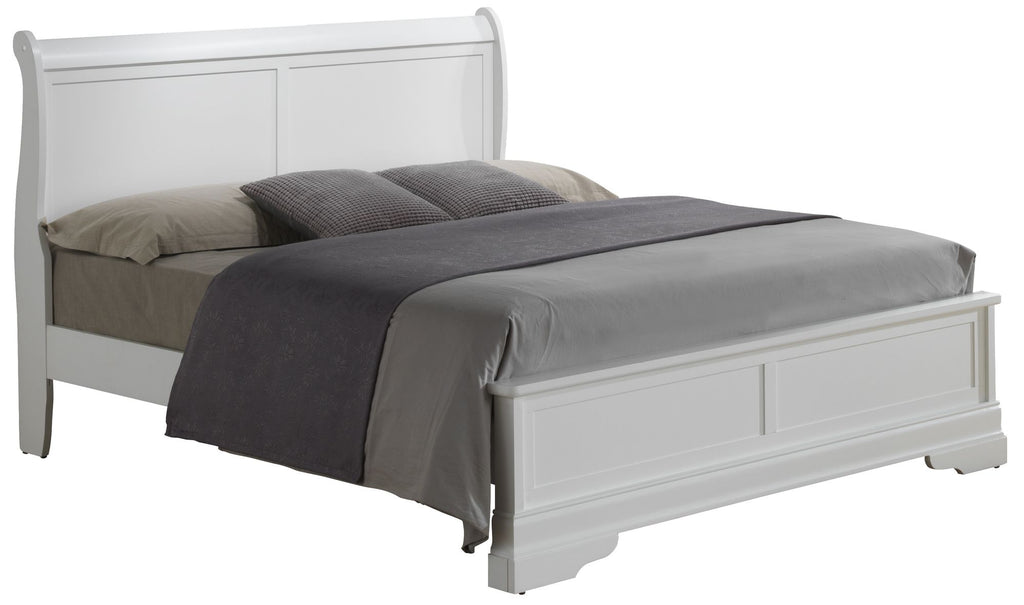 Charming Traditional King Bed In White