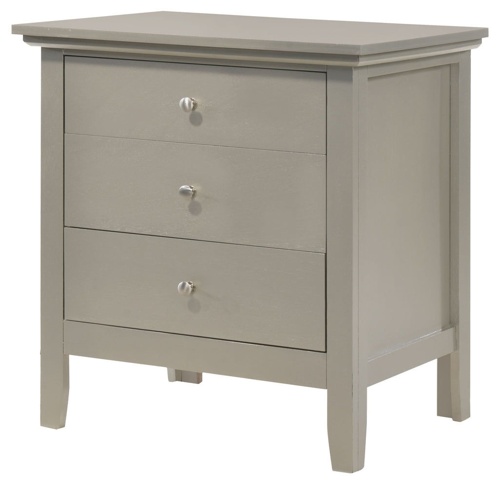 Chic Silver Champagne Nightstand
