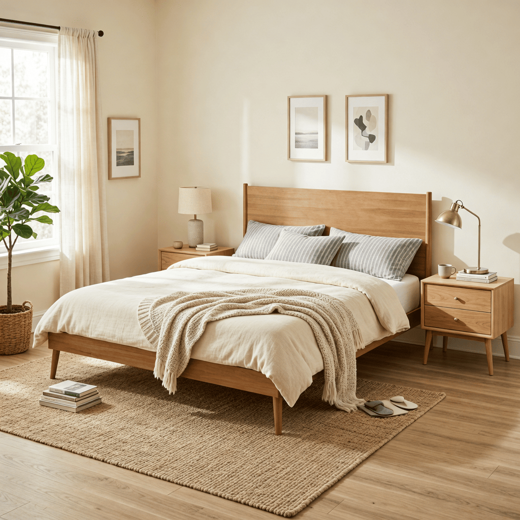 Cohron Solid Wood Platform Bed (CAL KING BED)