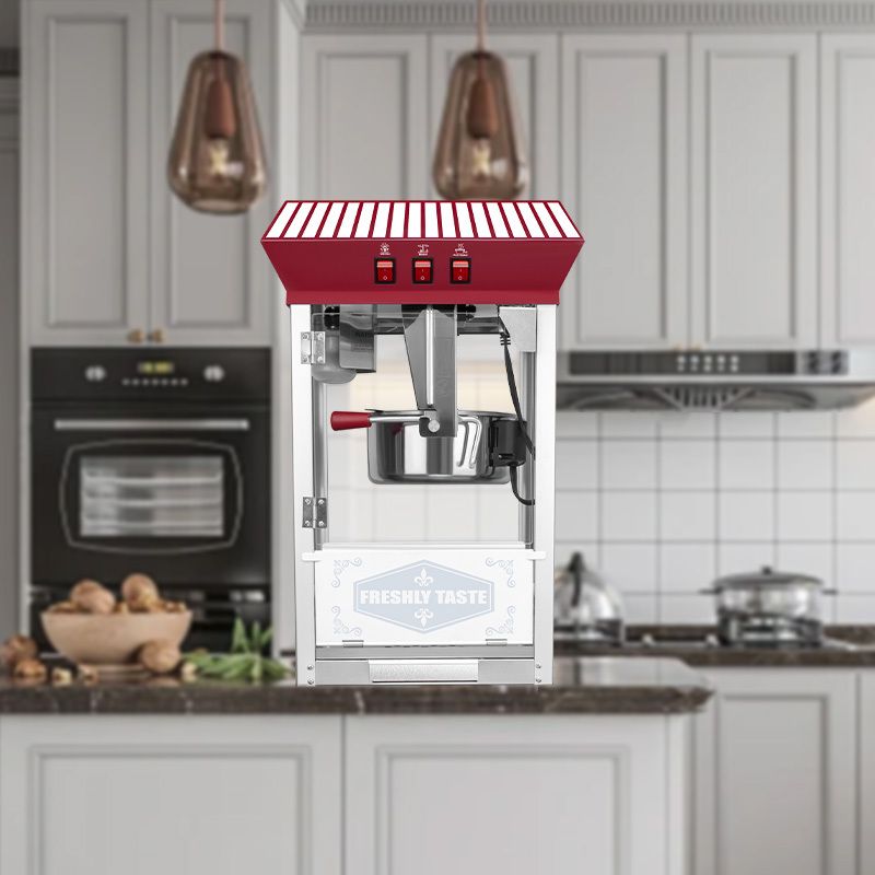 Commercial Popcorn Maker Machine,12 Ounce Kettle Stainless Steel Commercial Popcorn Machine with Tempered Glass,Warming Deck, 850W Countertop Popcorn Popper for Parties XH-P828