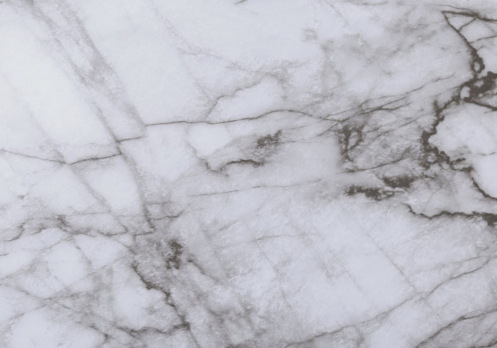 Computer Desk, Home Office, Laptop, Storage Drawer, 42"l, Work, White Marble Look Laminate, Black Metal, Contemporary, Modern