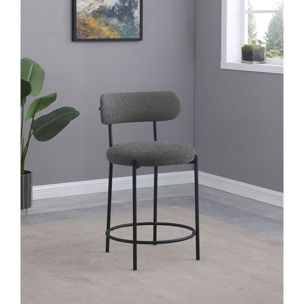 Concord Grey Boucle Upholstered Counter Chair (Set of 2)