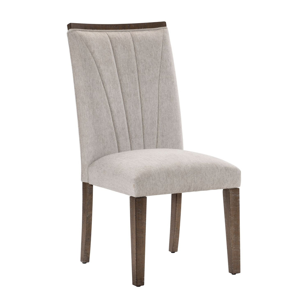 Contemporary Design Dining Side Chairs Set of 2, Brown Finish Wooden Furniture
