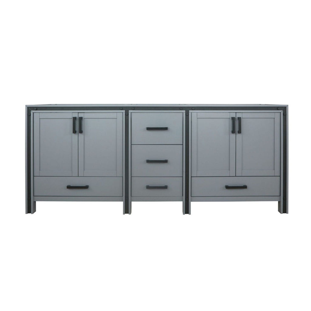 Dark Grey Double Bath Vanity 80 in. W x 22 in. D
