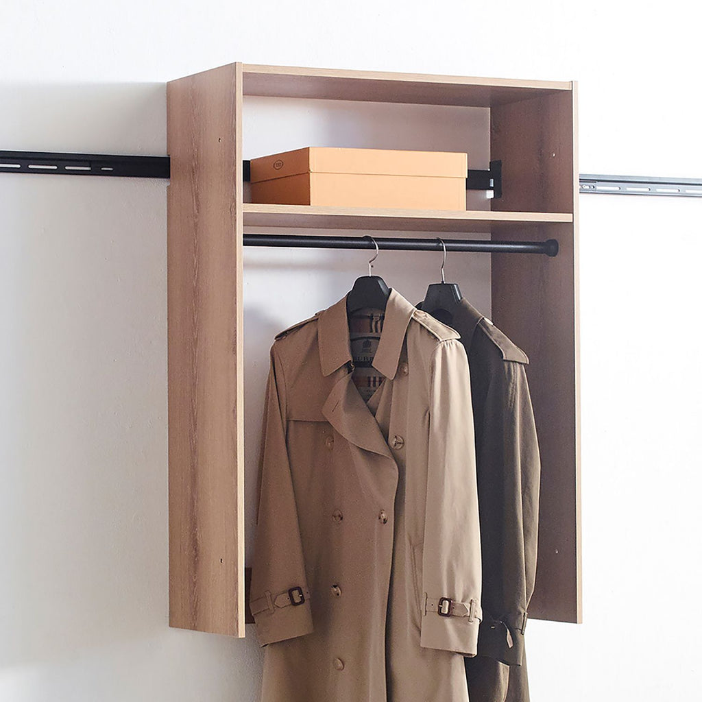 Devi Oak Wall Mounted Wood Closet System