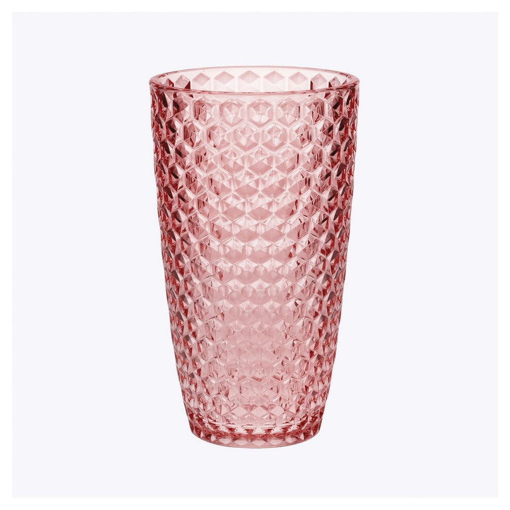 Diamond Cut Acrylic Glasses Drinking Set of 4 (19oz), Plastic Drinking Glasses, BPA Free Cocktail Glasses, Drinkware Set, Drinking Water Glasses
