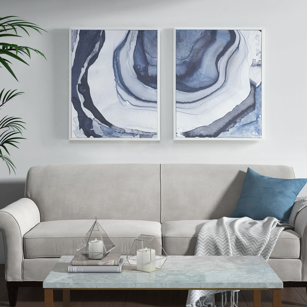 Diptych 2-piece Framed Canvas Wall Art Set - Color: as Pic