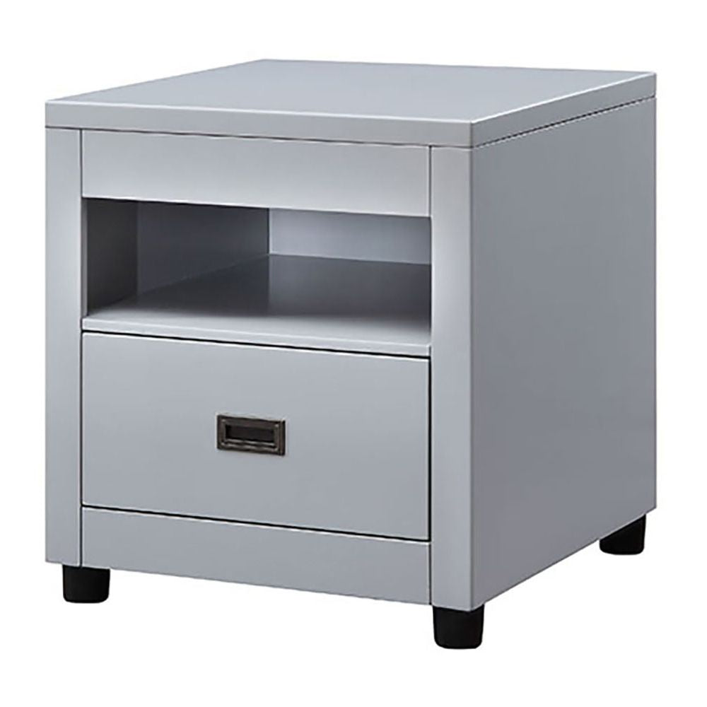 Dove Grey Storage End Table