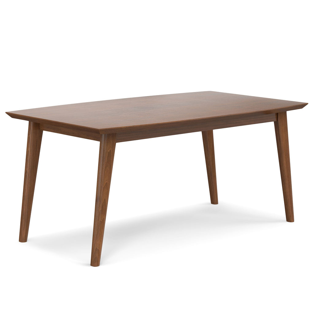 Draper - Mid Century Rectangle Dining Table - Walnut Veneer