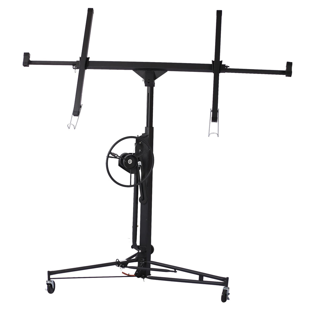 Drywall Lift Panel 11' Lift Drywall Panel Hoist Jack Lifter, black