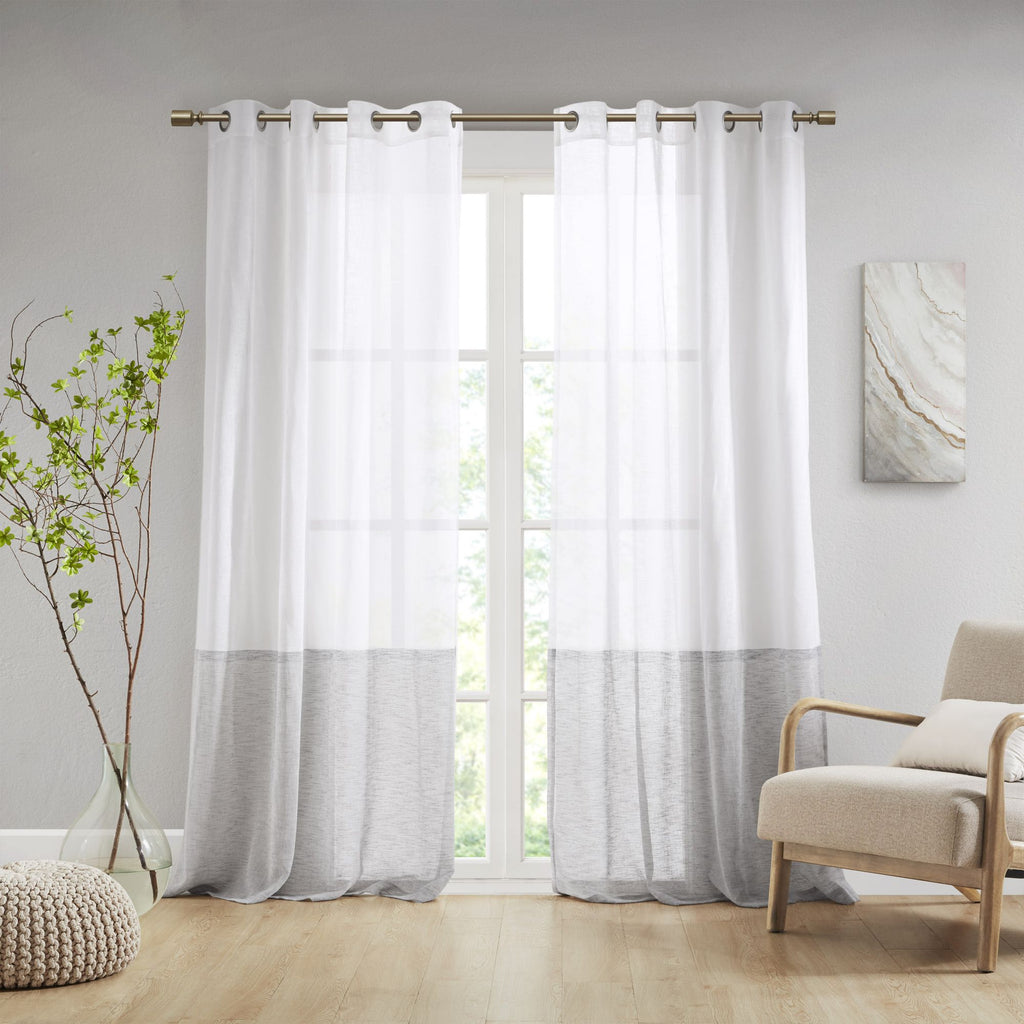 Dual-colored Curtain Panel (Only 1 Pc Panel) - Color: as Pic
