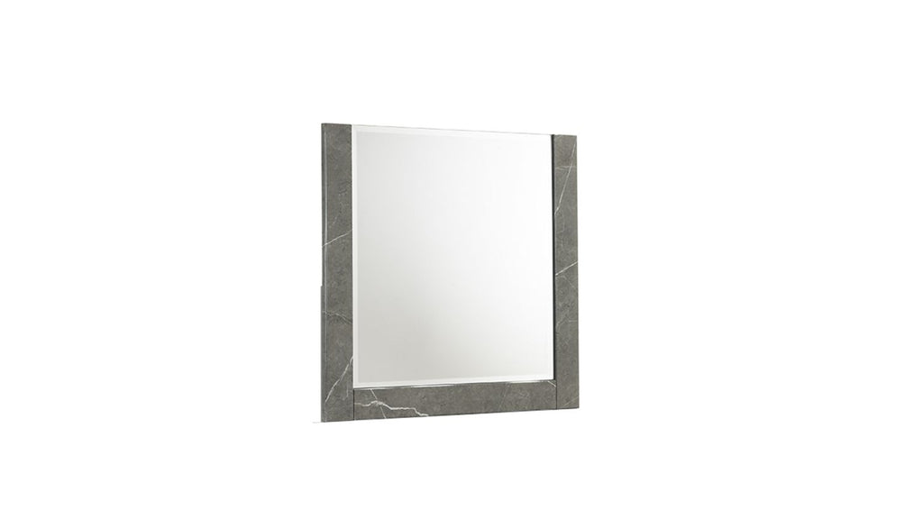 Elara Mirror – Two-Tone High-Gloss Marble & Lacquer Frame with Large Reflective Surface and Elegant Design- Gray(Includes Mirror Only) same as B009P309298 (CA inventory)