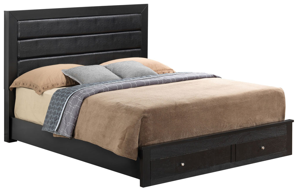 Elegant Black Storage Bed For Modern Spaces