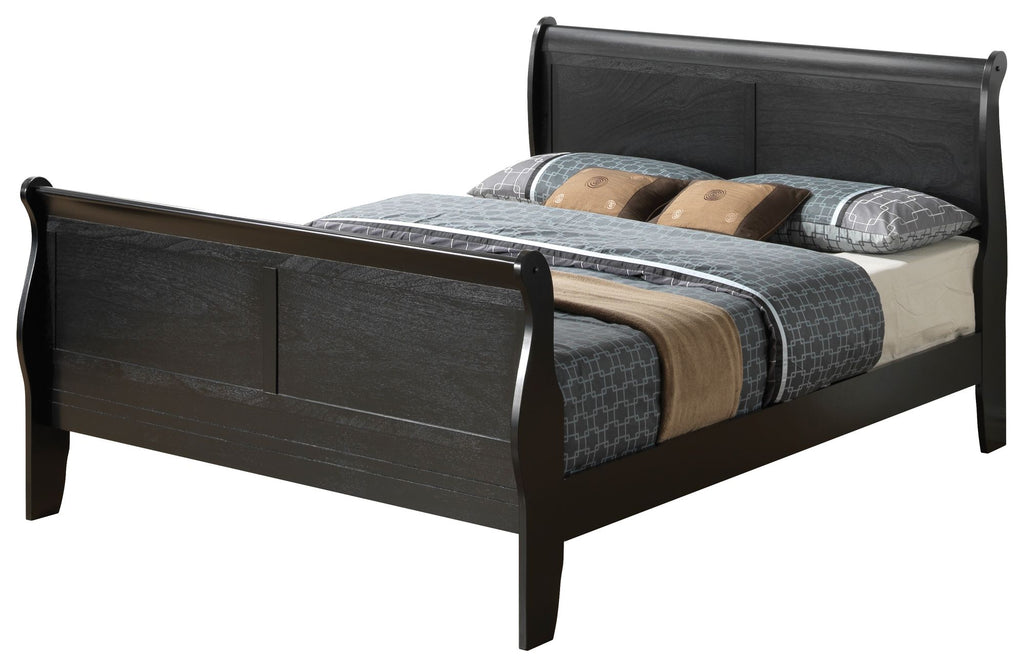 Elegant Black Traditional Bed Frame