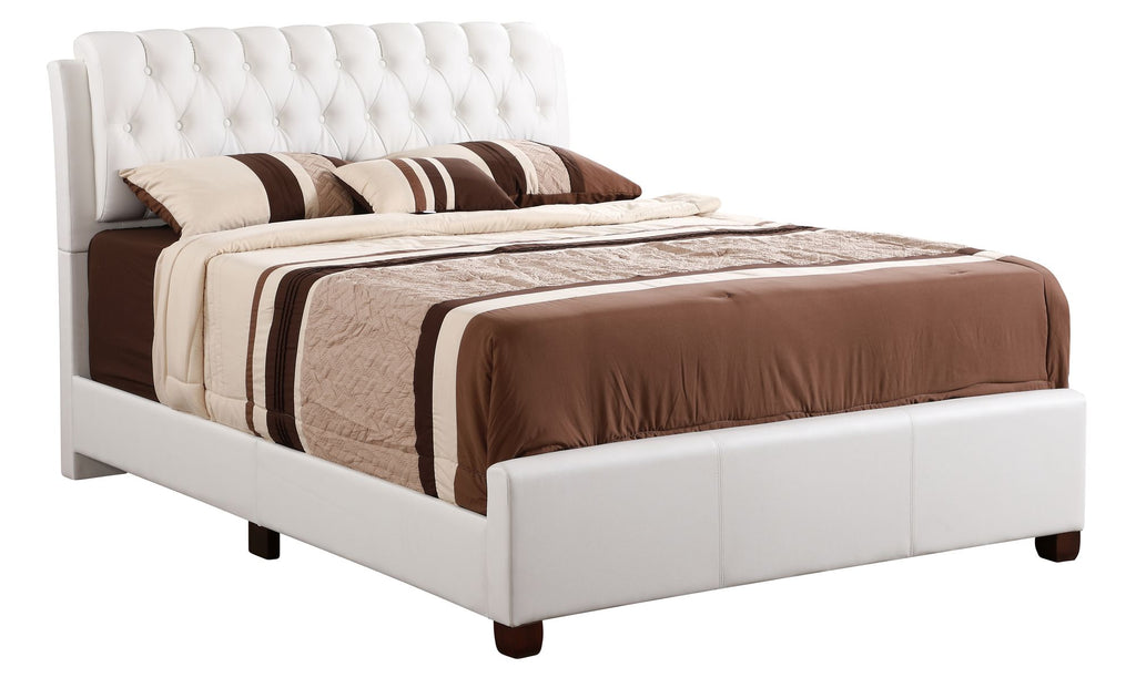 Elegant Contemporary Full Bed In White