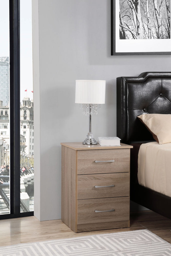 Elegant Contemporary Nightstand In Sandle Wood