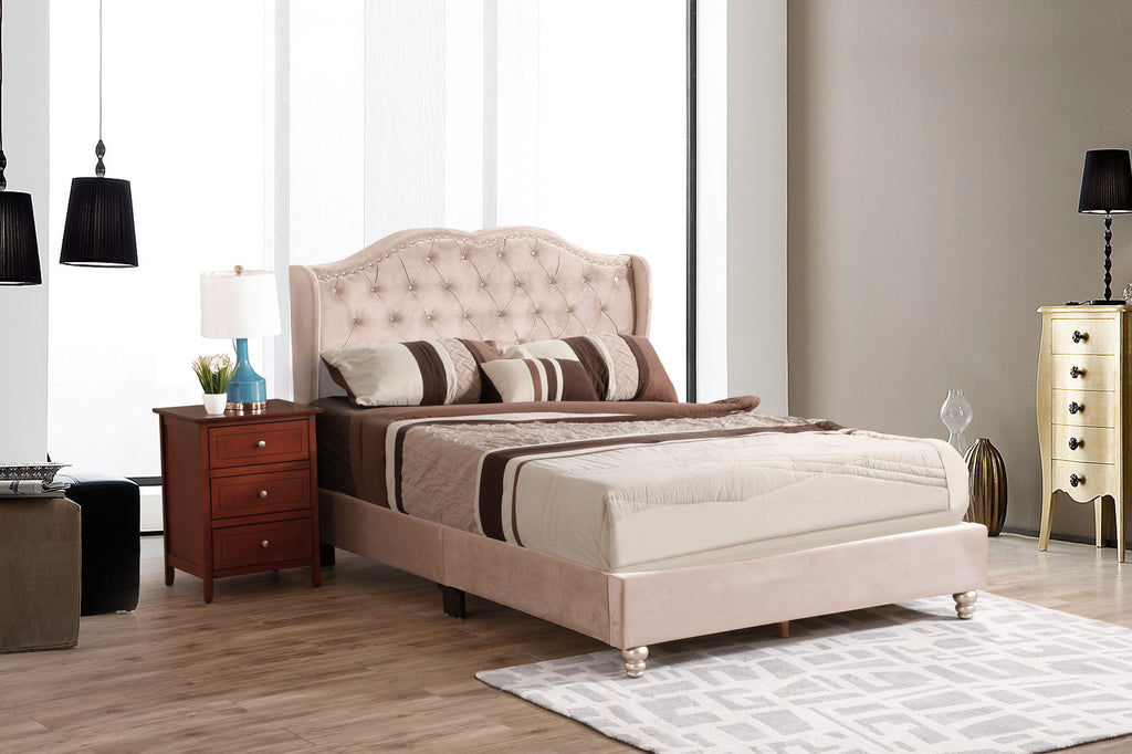 Elegant Transitional Full Upholstered Bed